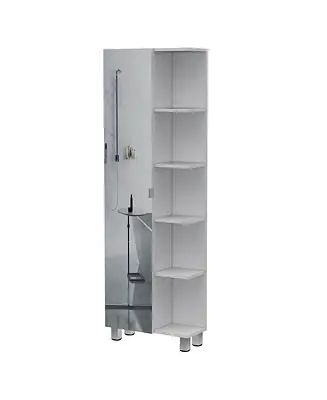 Urano 1Pc MDF Adjustable Shelves & Open Storage Mirror Linen Cabinet Exclusive