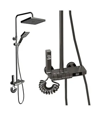 Big Sale Smart Shower Faucet Set with Digital Display ,Thermostatic Piano Key Shower Combo Set