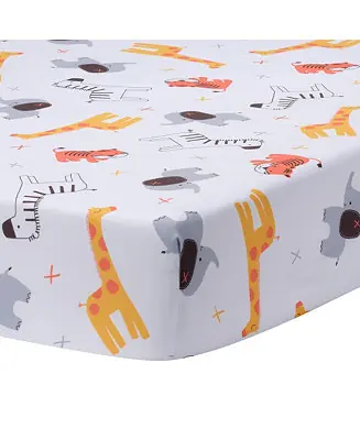 Markdown Baby Lollipop Jungle Microfiber Fitted Crib/Toddler Sheet