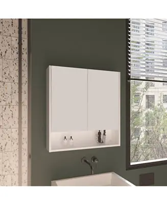 1Pc Engineered Wood 2 Doors, 4 Shelves & Modern Finish Medicine Cabinet Hot Deal