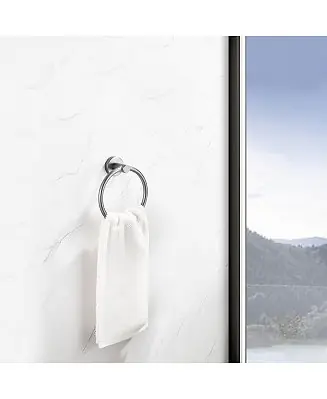 Towel Ring Golden Gold, Bath Hand Towel Ring Thicken Space Aluminum Round Towel Holder for Bathroom Discount