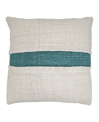 Banded Poly Filled Decorative Pillow, 20" x 20" Free Shipping