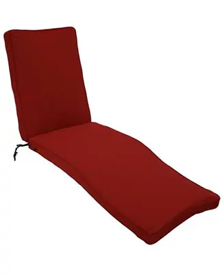 Outdoor Olefin Replacement Patio Chaise Lounge Chair Seat Cushion - 72" x 21" - Red Big Sale