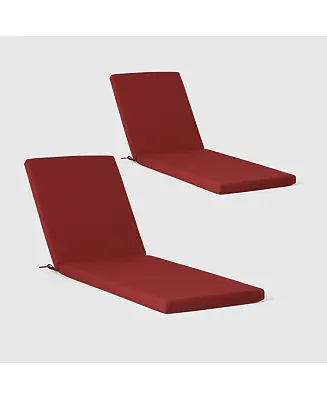 Super Sale Outdoor Chaise Lounge Cushions Set of 2, 74" x 22.5"