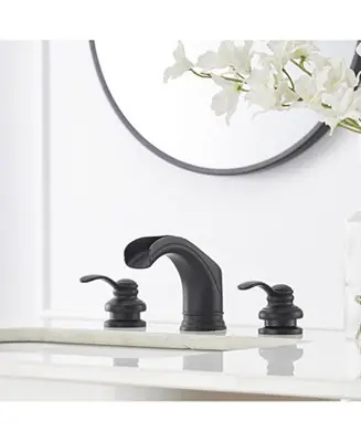 Next Day Delivery Pop-up Drain Assembly in Spot Resist 8 in. Waterfall Widespread 2-Handle Bathroom Faucet