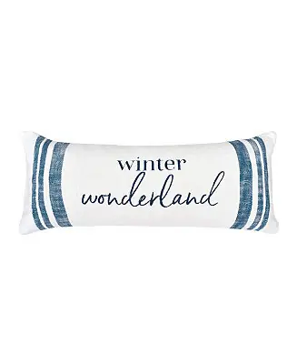 Morgan "Winter Wonderland" Striped Woven Christmas Accent Throw Pillow, 15" x 35" Fast Shipping