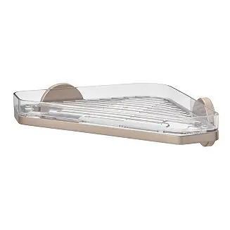 Final Sale Self-Adhesive Corner Shower Shelf with Razor Holder
