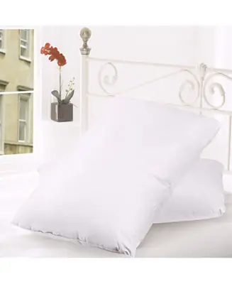 Warranty Included Down and Feather Blend 100% Cotton Cover Premium 2-Pack Pillows