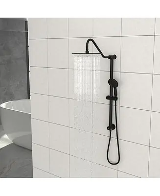 10 Inch Shower System with 5 Function Rain Hand Shower, 26.3" Slide Bar Shower Head Combo, Matte Black Shop Now