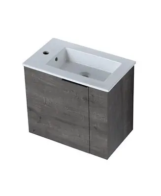 Grab Now 22 Inch Floating Vanity with Sink and Soft-Close Door for Compact Bathrooms