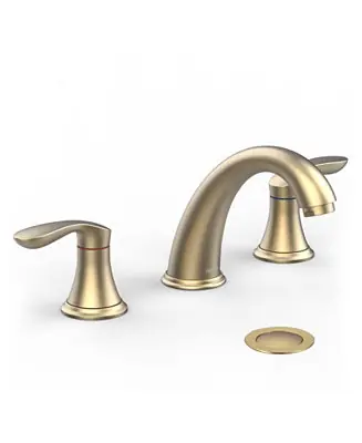 Bathroom Sink Faucet, Widespread Brushed Bathroom Faucet 3 Hole Editor’s Pick