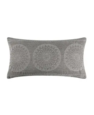 Loden Embroidered Decorative Pillow, 12" x 24" Affordable