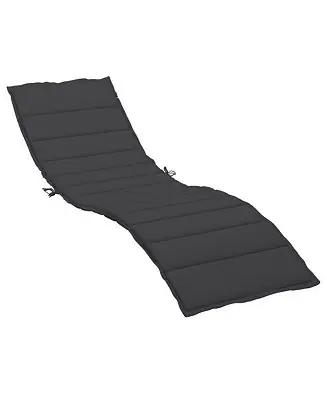 Sun Lounger Cushion Black 78.7"x19.7"x1.2" Oxford Fabric Same Day Shipping