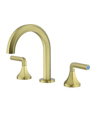 8" Widespread Brass Bathroom Faucet with Double Handles & Lead-Free Hose Luxury