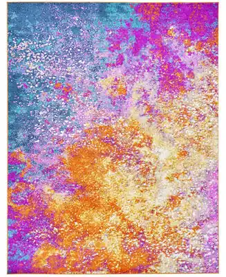 Zeal ZEA10 Multi 6'7" x 9'6" Area Rug Final Sale