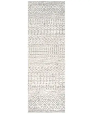 Elaziz ELZ-2308 Light Gray 2'7" x 12' Runner Area Rug New Arrival