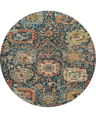 New Release Tabrook Washable TB10 8'x8' Round Area Rug