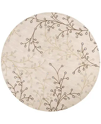 Weekend Sale Athena ATH-5008 Taupe 8' Round Area Rug