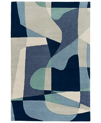 Hot Picks Forum FM-7195 Teal 7'6" x 9'6" Area Rug