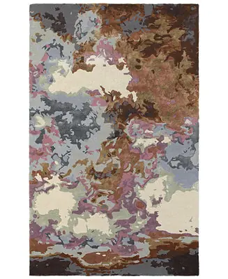 Galaxy 21905 Blue/Brown 5' x 8' Area Rug Next Day Delivery