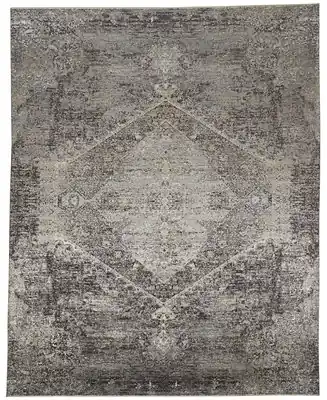 Hot Deal Sarrant R3963 Charcoal 2'8" x 8' Runner Rug