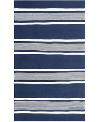 Hanover Stripe LRL2461A Navy Outdoor Area Rug Collection Fan Favorite