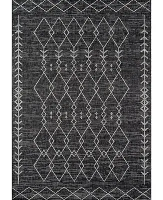 Novogratz Villa Vi-08 Charcoal 6'7" x 9'6" Outdoor Area Rug New Arrival