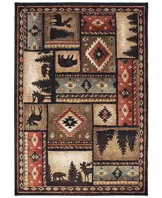 Affordable Woodlands 1041C 1'10" x 7'6" Runner Rug