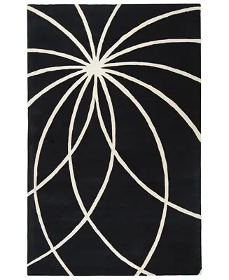 Hassle-Free Returns Forum FM-7072 Black 5' x 8' Area Rug