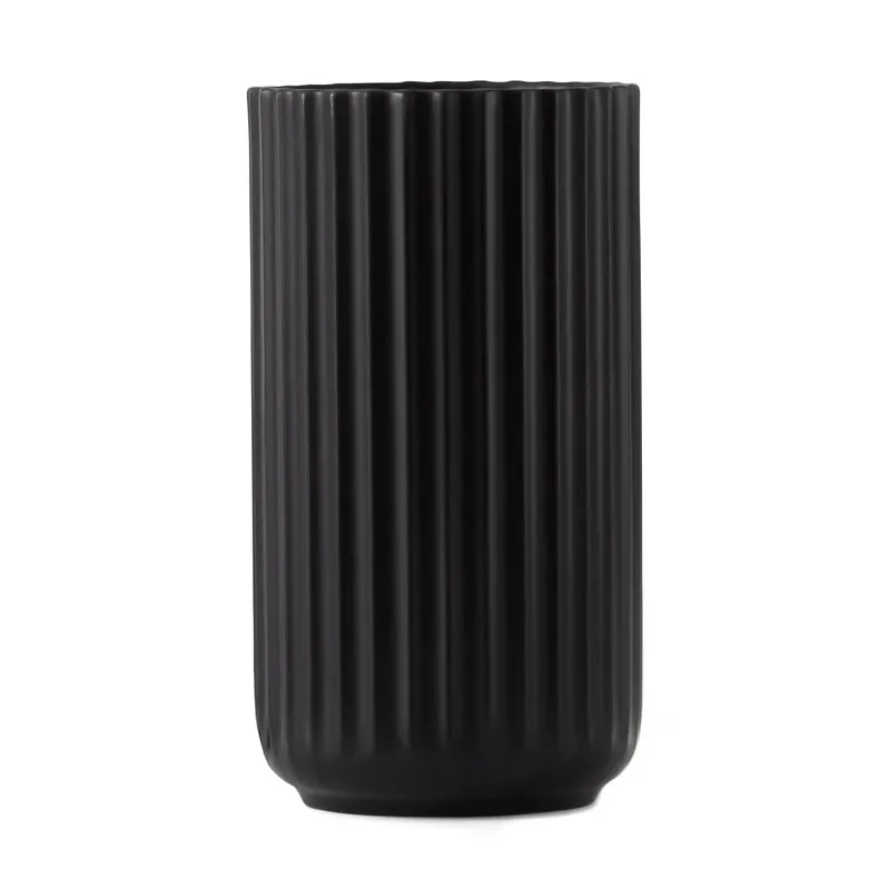 Same Day Shipping Lyngby vase black matte, 15 cm