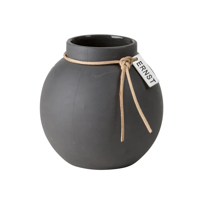 Ernst vase stoneware dark grey, 14 cm Exclusive