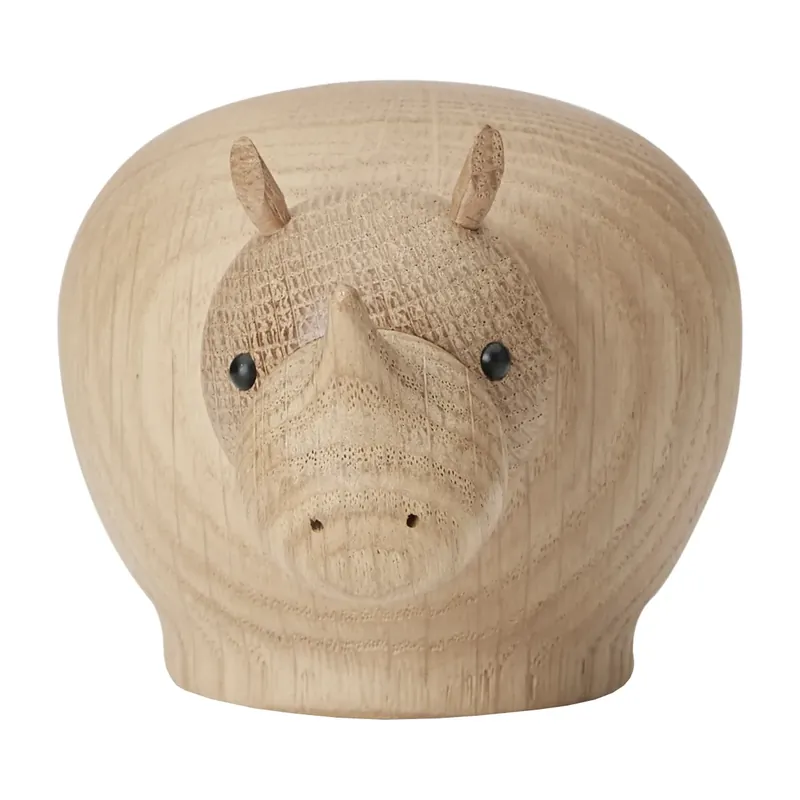 Brand New Rina wooden rhino, Medium
