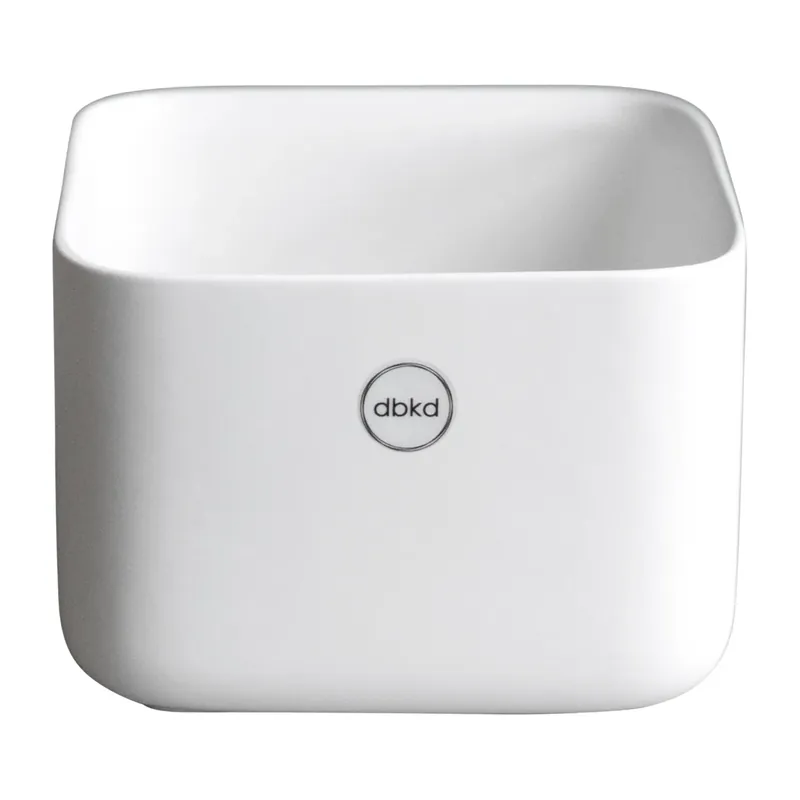 Cube plant low flower pot Ø13 cm, Matte white Limited Edition