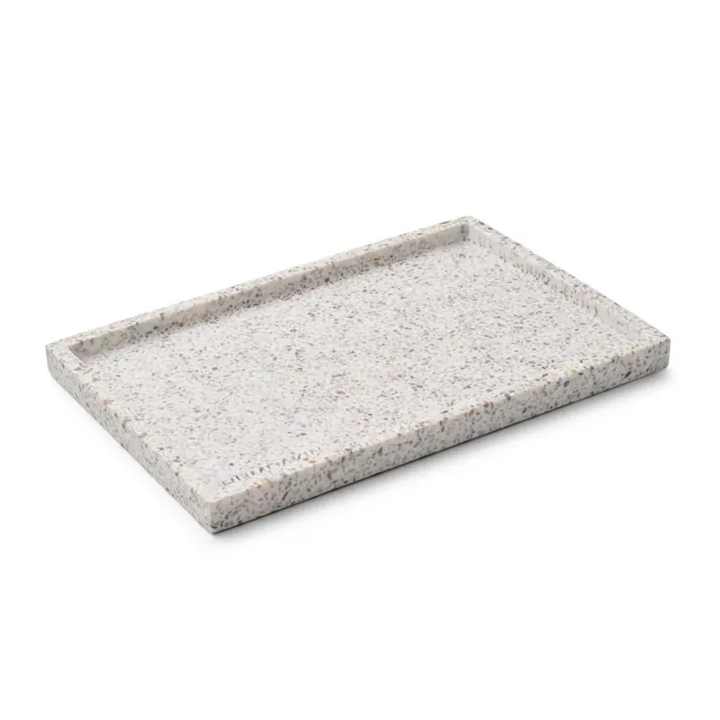 Trusted Brand Humdakin Terrazzo tray 30x20 cm, White-brown