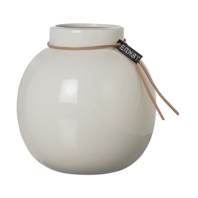 Ernst glazed vase white, Ø22 cm Fan Favorite