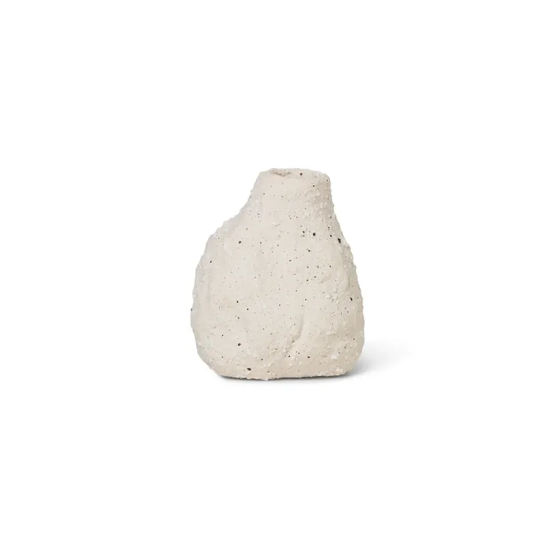 Professional Grade Vulca vase mini, Off white stone