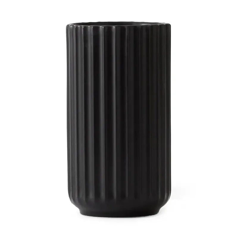 Direct From Manufacturer Lyngby vase black matte, 15 cm