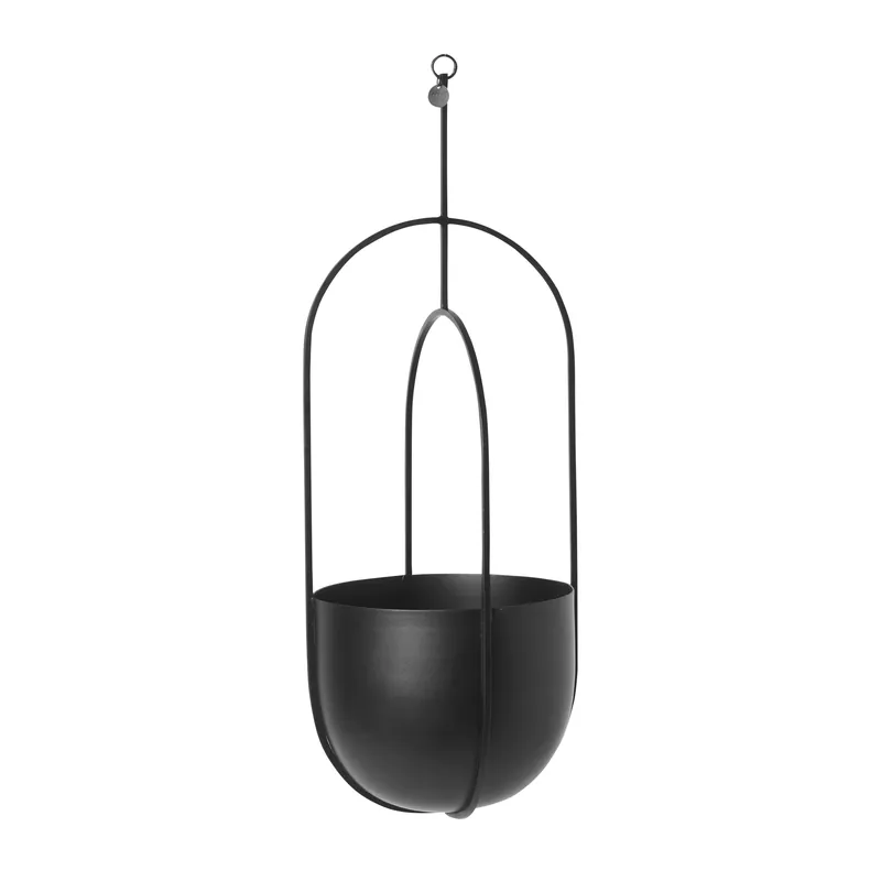 Hanging deco pot hanging flower pot Ø18.5 cm, Black Big Sale