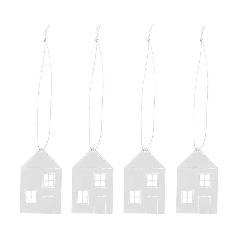 Viral Christmas deco Town house 6 cm, Stainless steel