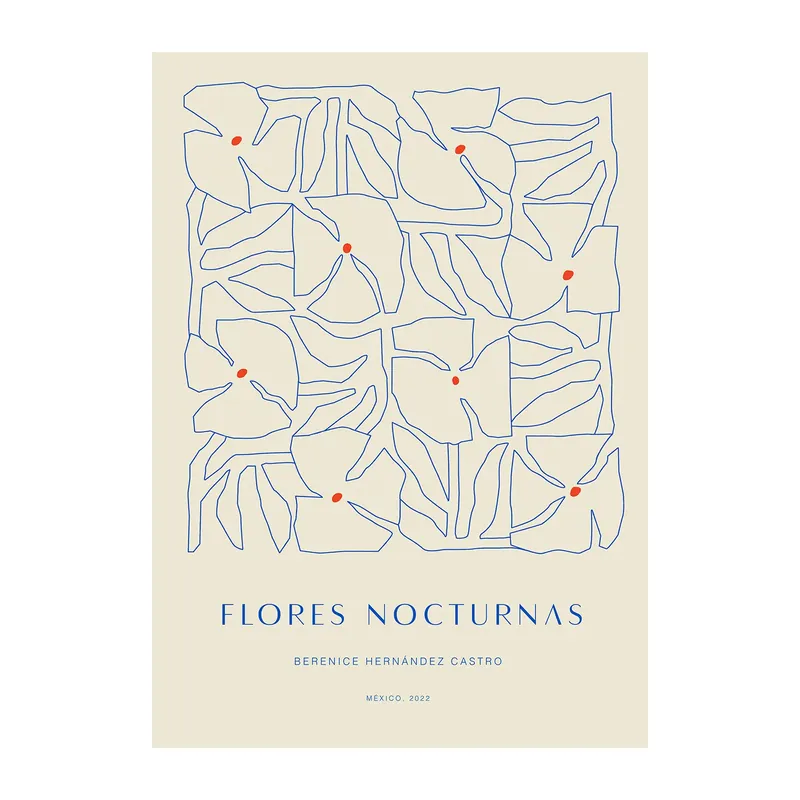 Flores Nocturnas 01 poster, 30x40 cm Order Now