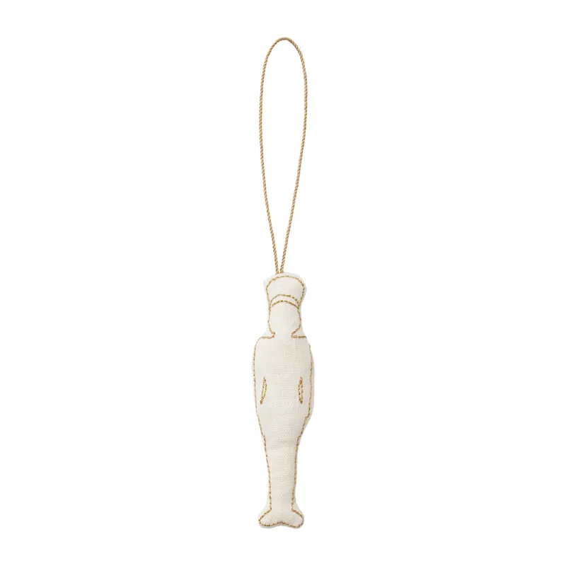 Humdakin Tin Soldier Christmas tree decoration cotton, Off white/gold Direct From Factory