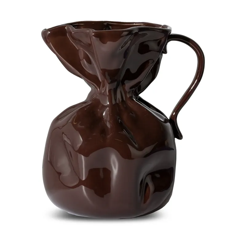 Crumple vase, white Markdown