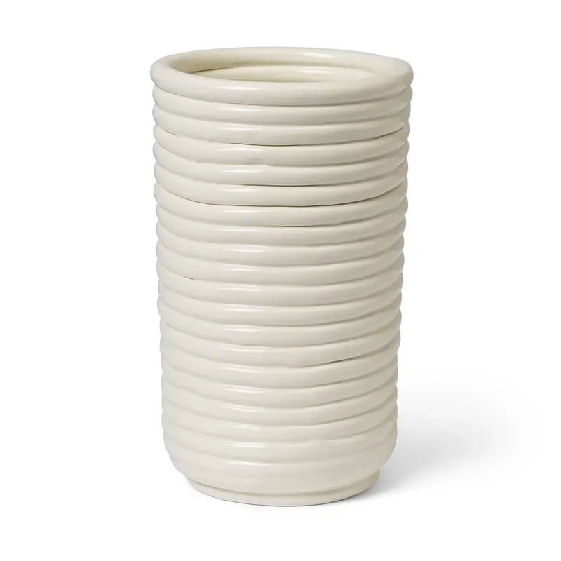 Time-Limited Corduroy vase 21 cm, Cashmere