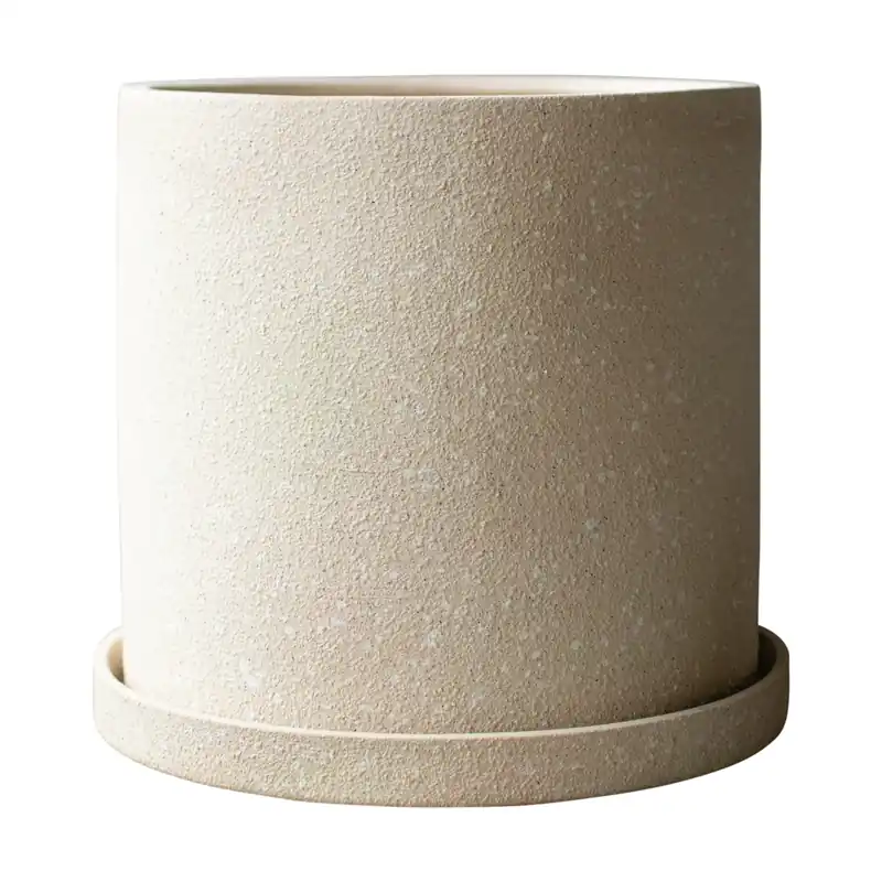 Grow pot Ø30 cm with saucer, Creme structure Don’t Miss Out