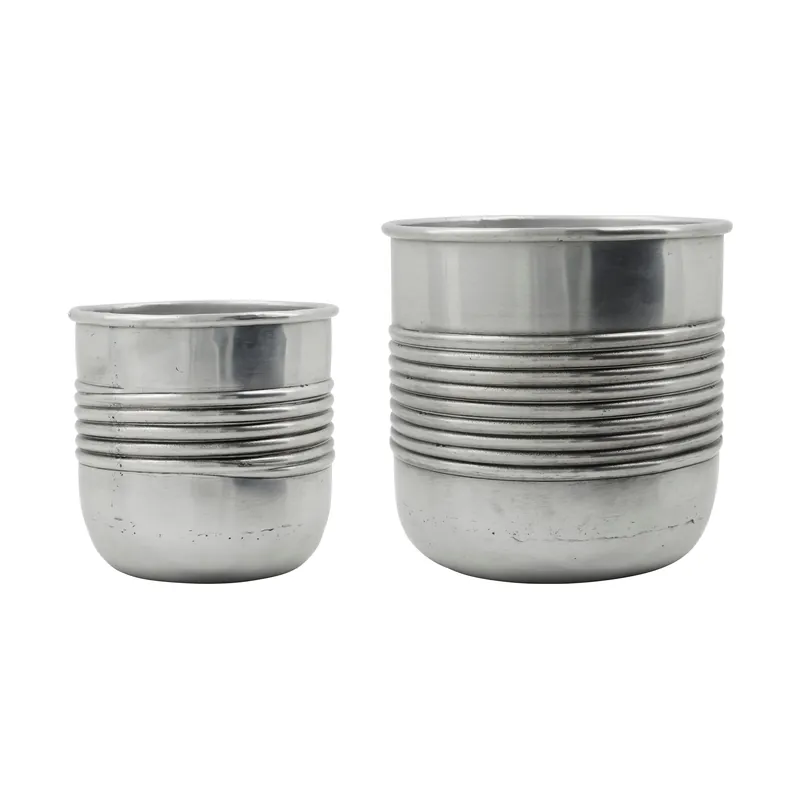 Groove planter aluminium 2 parts, Antique silver finish Brand New