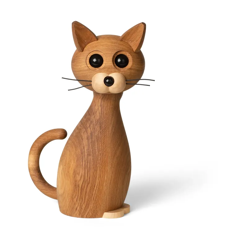 Lucky cat decoration 42 cm, Oak-maple Budget