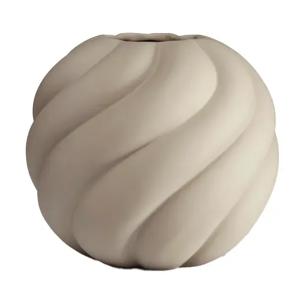 Twist ball vase 12 cm, Black Clearance