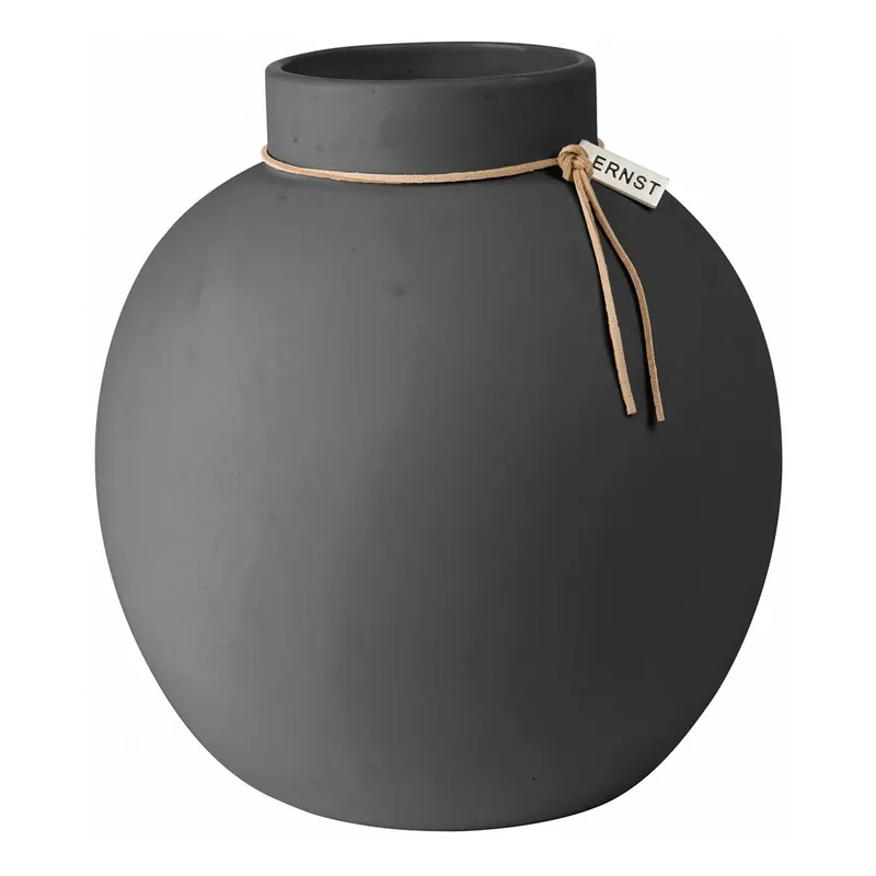 Ernst vase stoneware dark grey, 14 cm Viral