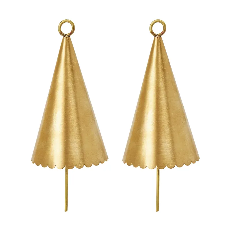 Cone bell decoration hangings 2-pack, Brass Seasonal Sale