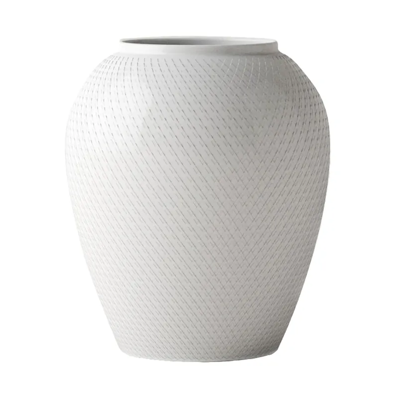 Last Chance Rhombe vase Ø21.5 cm, White
